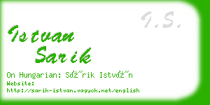 istvan sarik business card